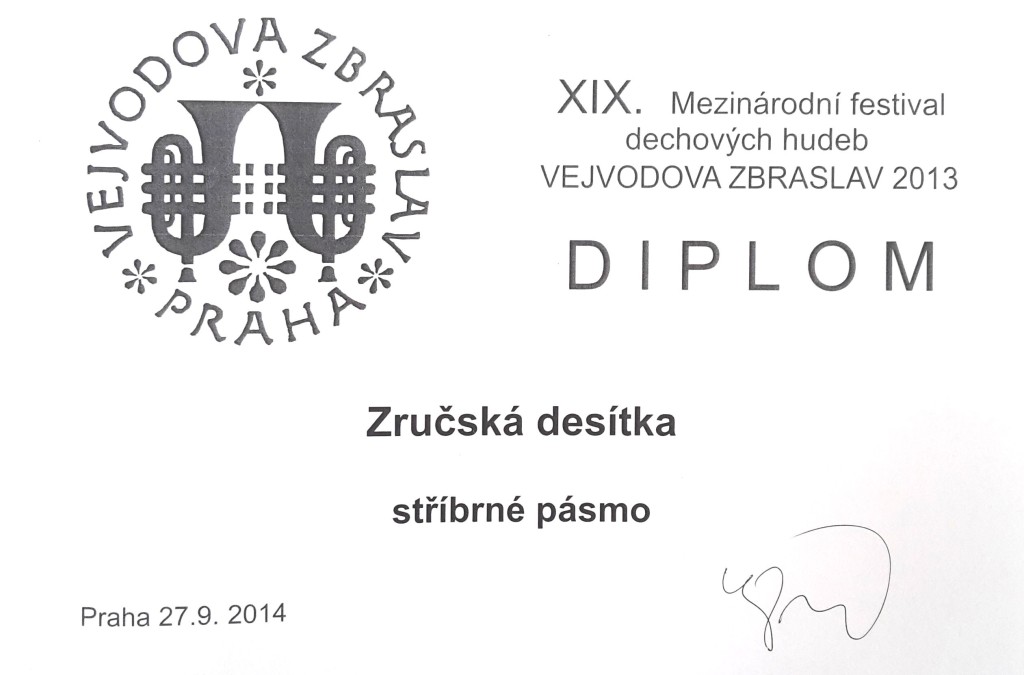 diplom Zbraslav 2014